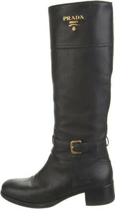 prada leather riding boots|prada genuine leather boots.